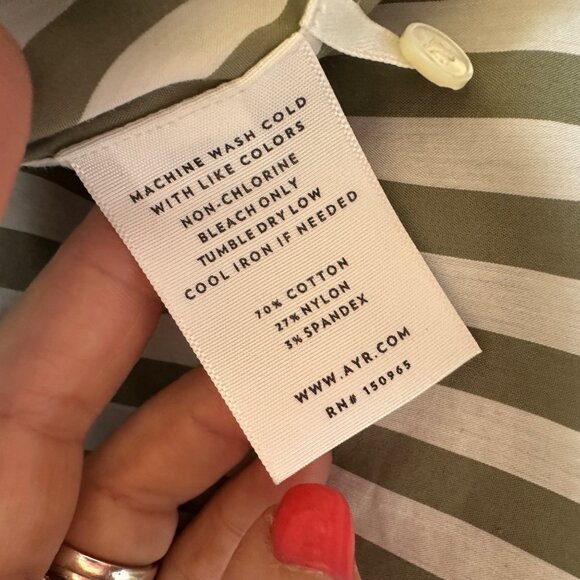 AYR The Deep End Button Up Shirt Womens Size XS Minimalist Classic Capsule Work - Picture 10 of 12